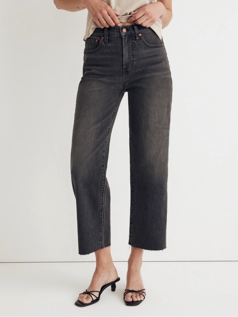 Madewell Petite Perfect Vintage Wide-Leg Crop Jean Size 25P